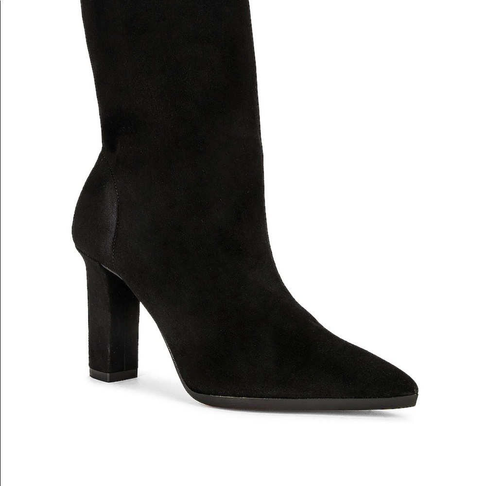 Aquazzura suede black skyler bootie